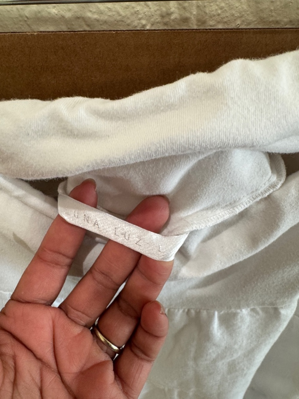 Luna Luz White Linen Francesca Midi Pull on Hi Low Asymmetric Skirt Sz Large - Picture 3 of 8
